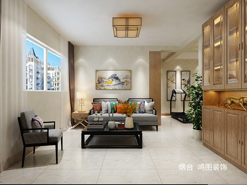 意祥一品洋房禅意中式风格装修效果图