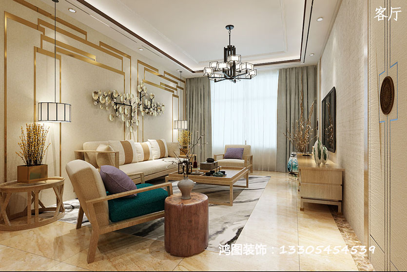 桦林彩云城127平米装修效果图