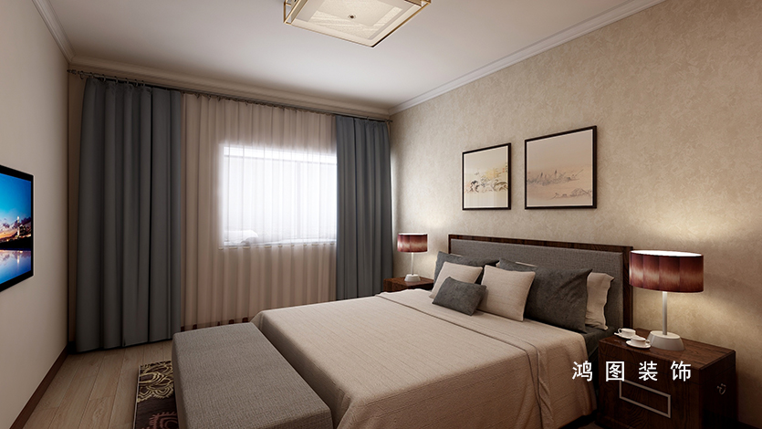 鸿图装饰—金海名园新中式风格精品设计案例
