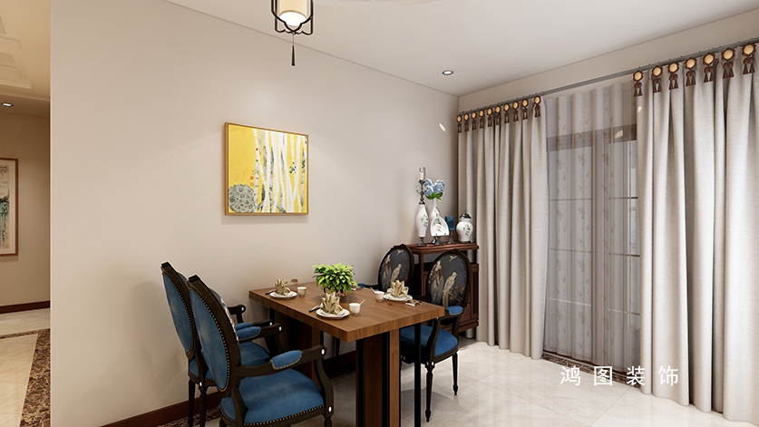 鸿图装饰—金海名园新中式风格精品设计案例