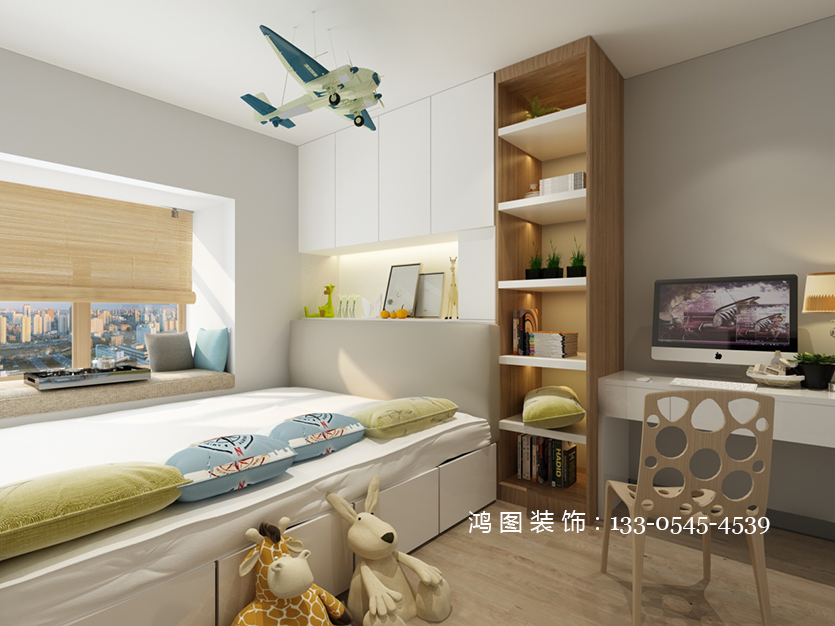 鸿图装饰—德蚨家园96平米北欧风格精品案例分享