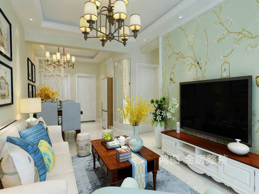 海峰小区田园风格装修效果图