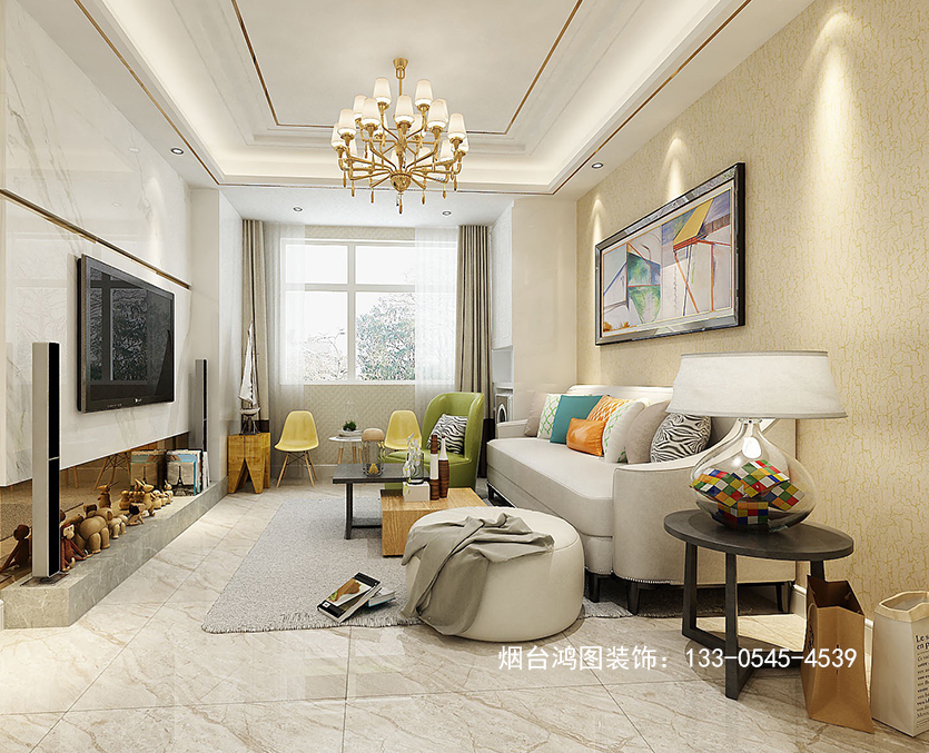 烟台家装—泰颐新城现代风格95平米装修案例