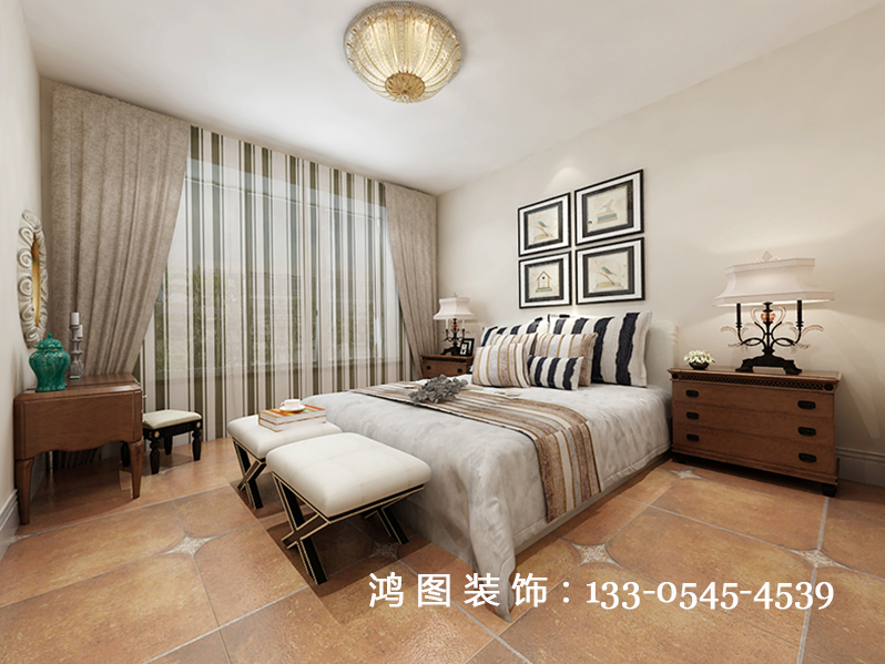 鸿图装饰—国奥天地145平米装修效果图