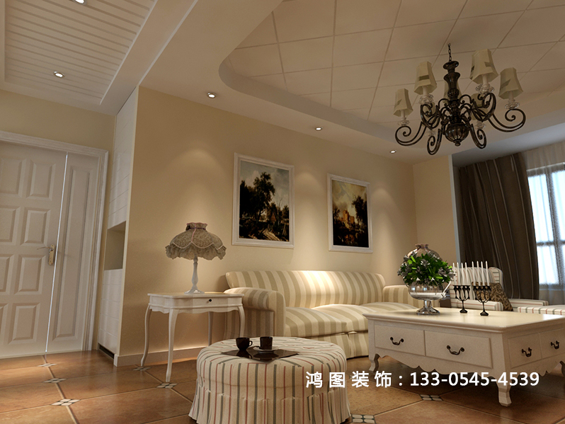 鸿图装饰—融科林语110平米欧式田园效果图