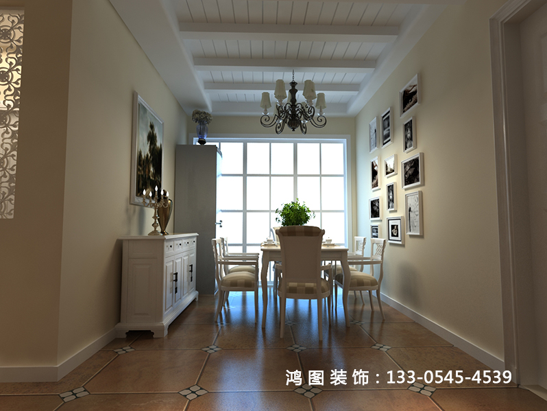 鸿图装饰—融科林语110平米欧式田园效果图