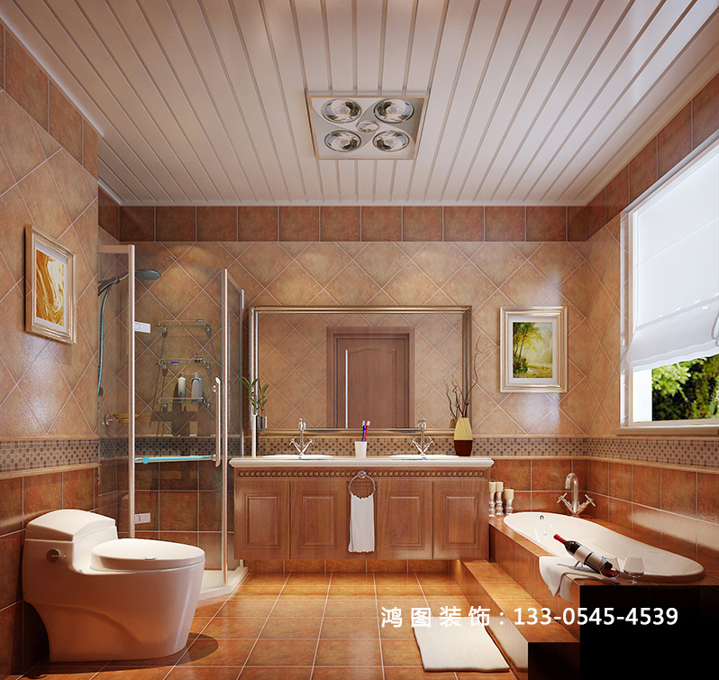 鸿图装饰：龙湖葡醍海湾欧式风格装修案例