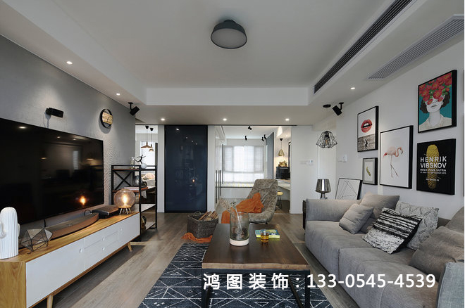 鸿图装饰 后现代现代风格