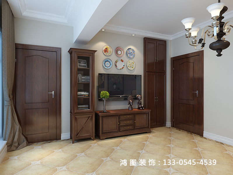 烟台装修公司—鸿图装饰打造万象城美式风格设计方案