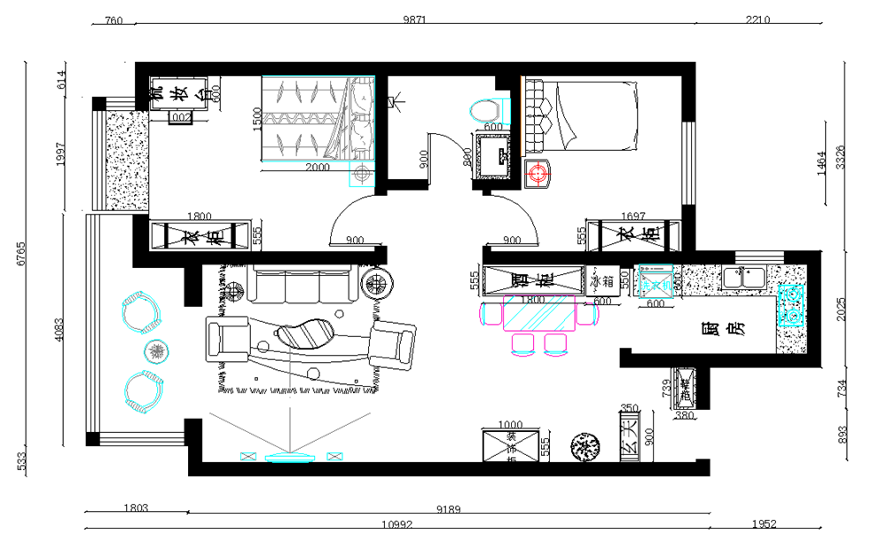威海湾九里93平户型平面图