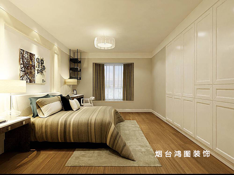 烟台家装案例—鸿图装饰打造德尚世家现代美式风格