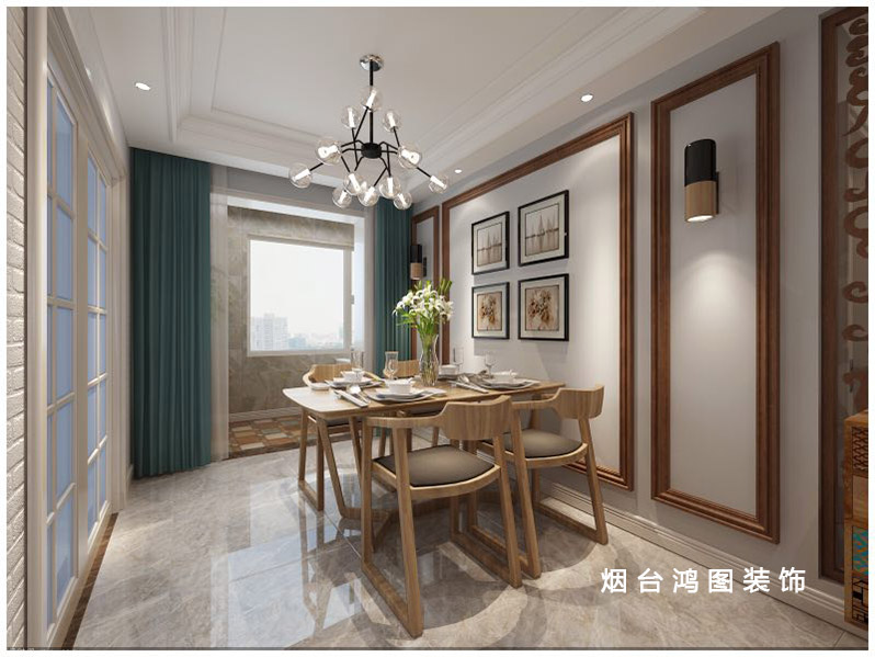 鸿图装饰精品案例—上海滩花园简约风格装修效果图