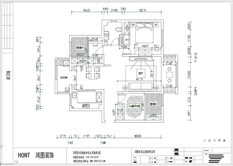 鸿图装饰精品案例—上海滩花园简约风格装修效果图