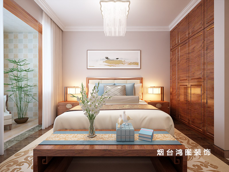 天颐郦城117平米中式风格装修效果