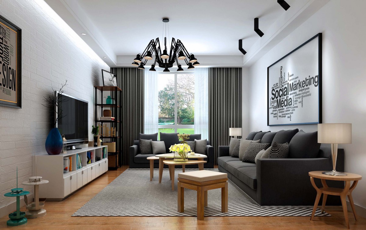 狭长的走道会让人感觉太沉闷，用吊顶来把狭长的空间分出层次，灯带的设计也让原本灰暗的走道，显得温馨。			
