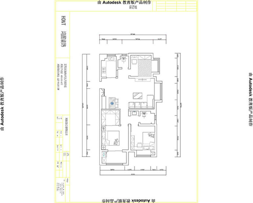鸿图装饰案例—紫薇台清新北欧风格效果图