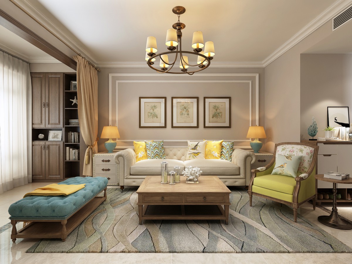 客户对于灰色地砖情有独钟，但是又怕灰色地砖会让空间显得比较冷，所以墙面以及家具颜色以暖色调来搭配整体空间色系，整体温馨大气。			
