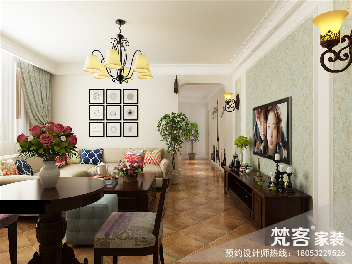 利用件的石膏造型拱门让整个空间有质感。			
