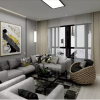 精致且通透的客厅，处子般高冷的灰色色调，素雅柔软的沙发， 冷色灯光的照射，让客厅充满一种高冷却温馨的色彩感觉。			
