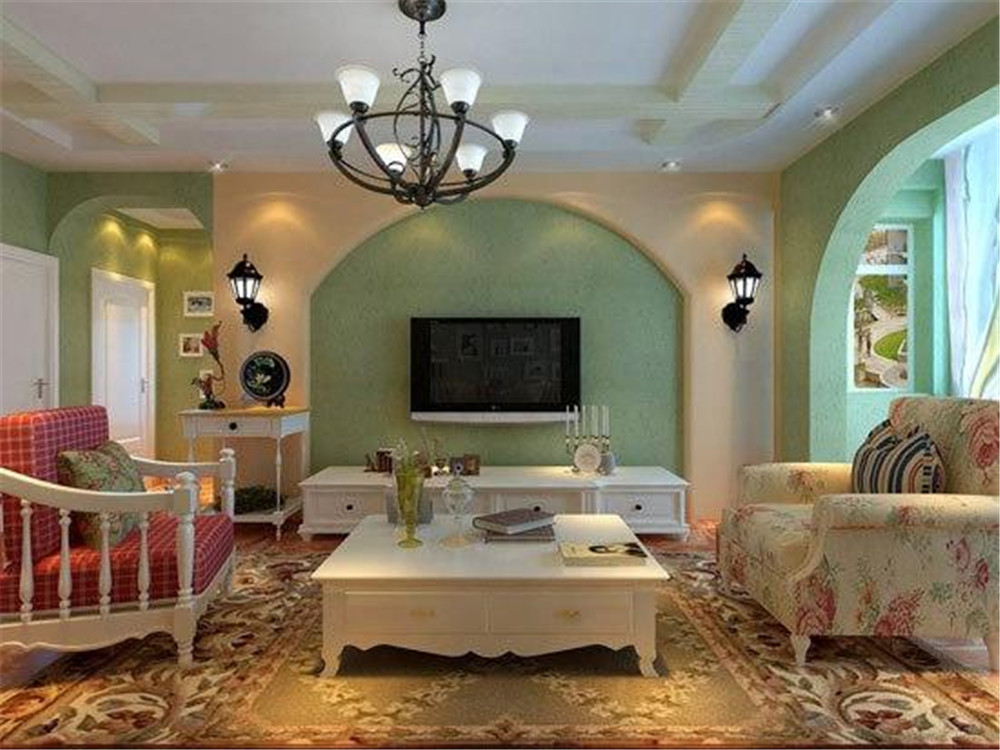 沙发背景墙也采用了照片墙的形式，内外呼应