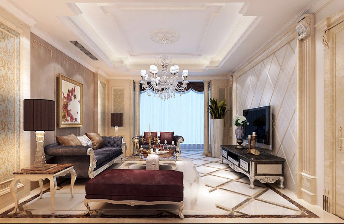 使用了古典欧式色彩的壁纸配合经过提炼的欧式线条，使欧式不再是遥远的过去，而是鲜活时尚的品味象征。减掉了复杂的欧式护墙板使用了提炼过的石膏线勾勒出线框，把护墙板的形式简化到极致。			
