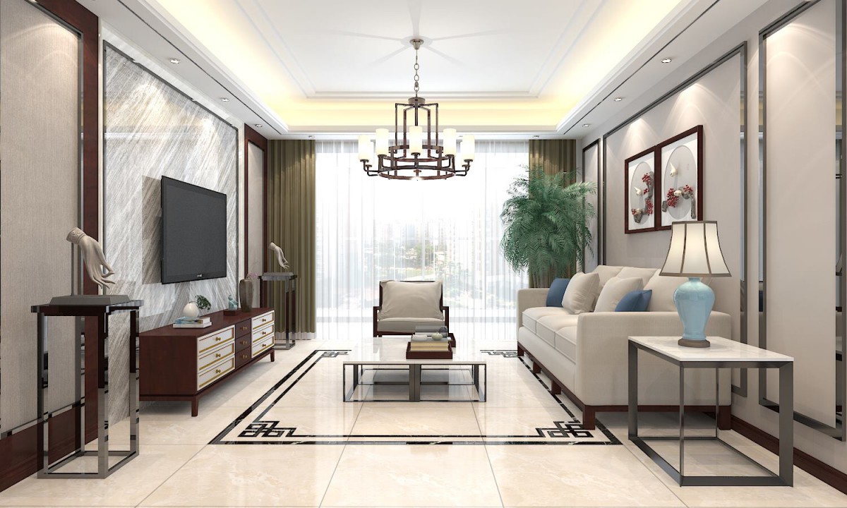 客厅作为待客区域，还是生活空间的中心。通过不同材质突显空间的层次感，从挂着艺术品的玄关开始到局部墙面的风格壁纸略显低调和古色古香的韵味。			
