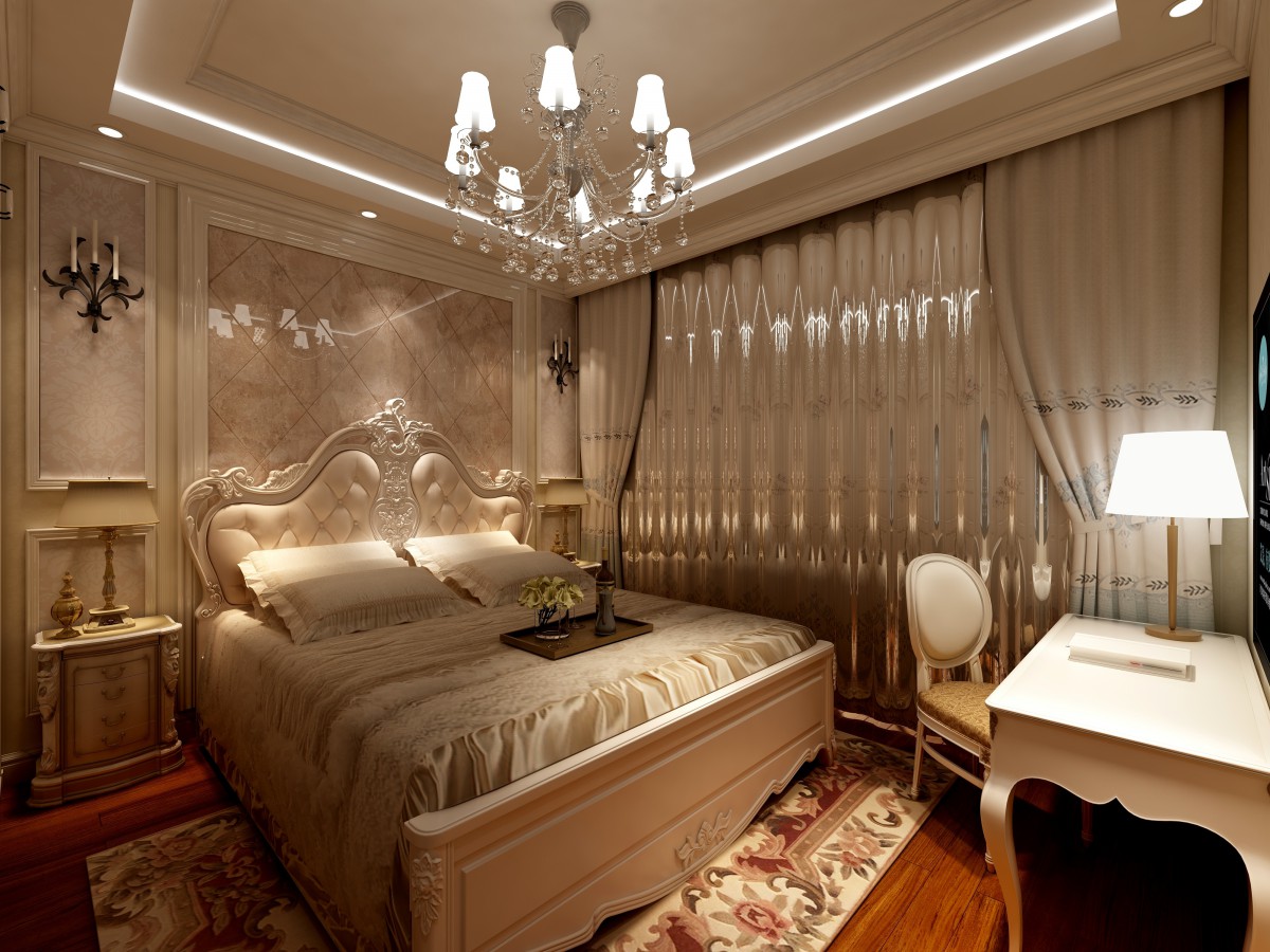 卧室，主要以温馨为主，暖色系，给人一种温暖舒适的感觉，简单的吊顶让空间多了几分层次。			

