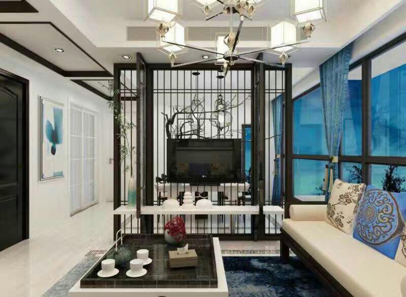 客厅作为待客区域，可以高档，华丽但不失气质，黑色让空间显示的更加高贵，蓝色显得空间更加活泼。			
