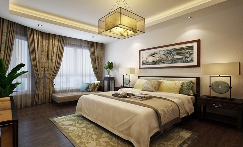 卧室，主要以温馨为主，暖色系，给人一种温暖舒适的感觉，简单的吊顶让空间多了几分层次。			
