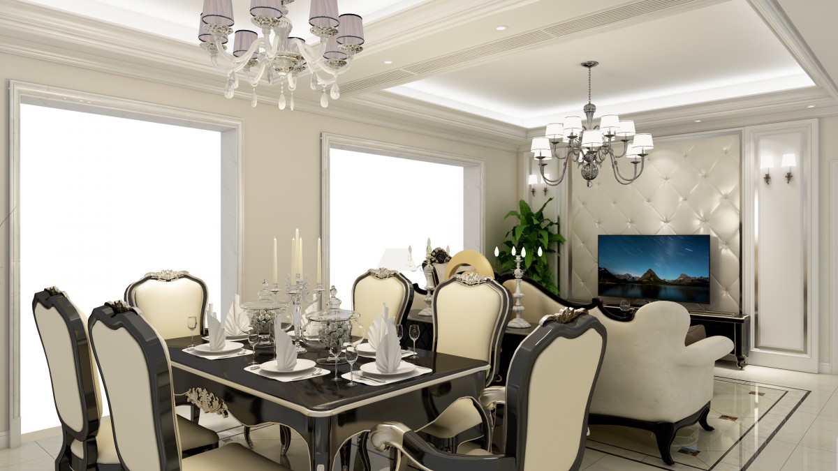 餐厅作为主人用餐区特地使家具和灯具这两个最能体现气质时尚的吊灯让空间变的灵活、灵动			
