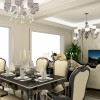 餐厅作为主人用餐区特地使家具和灯具这两个最能体现气质时尚的吊灯让空间变的灵活、灵动			
