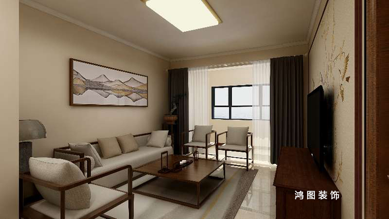 【清悦山庄】92平米新中式风格装修案例