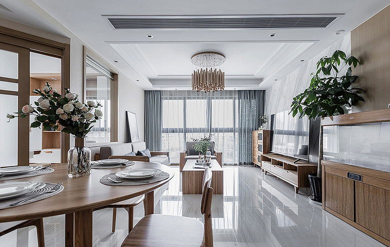 鸿图装饰 原木现代风