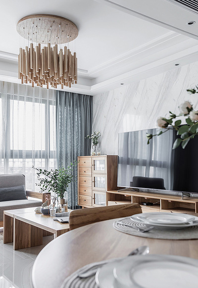 鸿图装饰 原木现代风