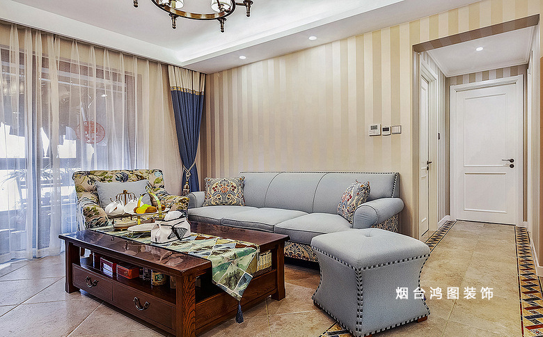 鸿图装饰 美式风格小户型装修