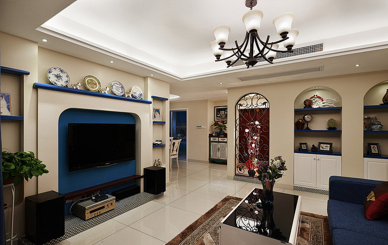 130平米的房子，做成温馨的地中海风格，打造恬静唯美的视觉空间。