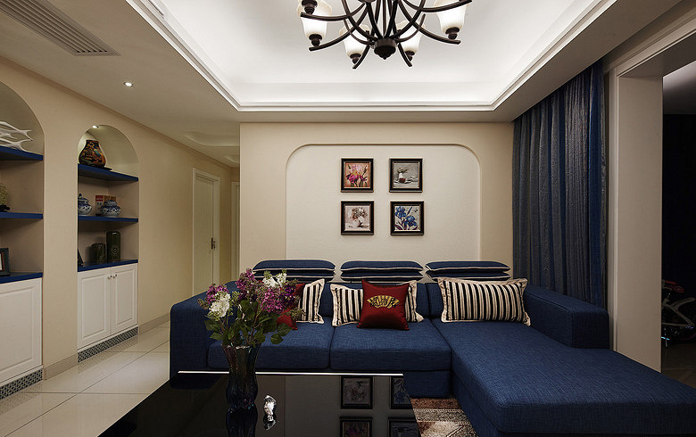 130平米的房子，做成温馨的地中海风格，打造恬静唯美的视觉空间。