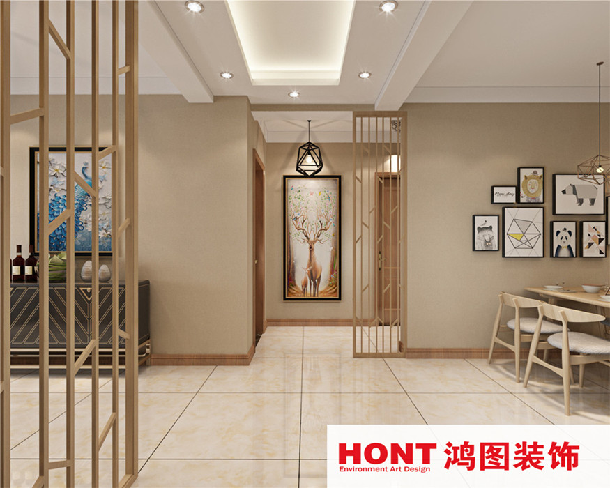 玄关-时尚混搭装修效果图