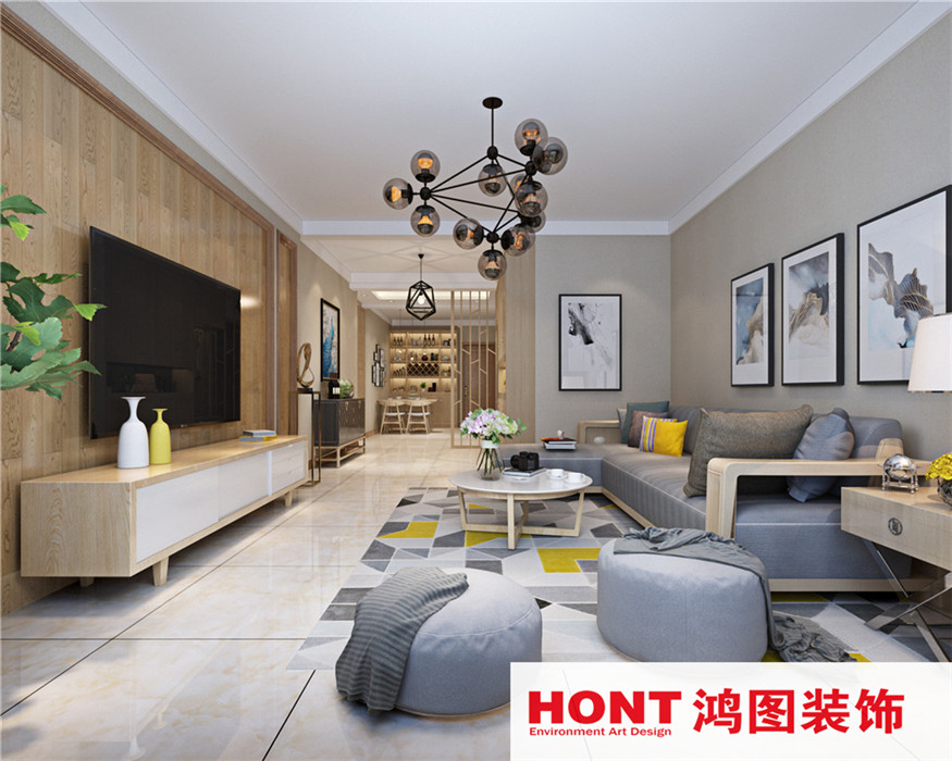 客厅-时尚混搭装修效果图