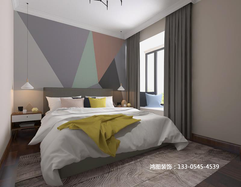 海天雅筑新中式风格装修案例——鸿图装饰