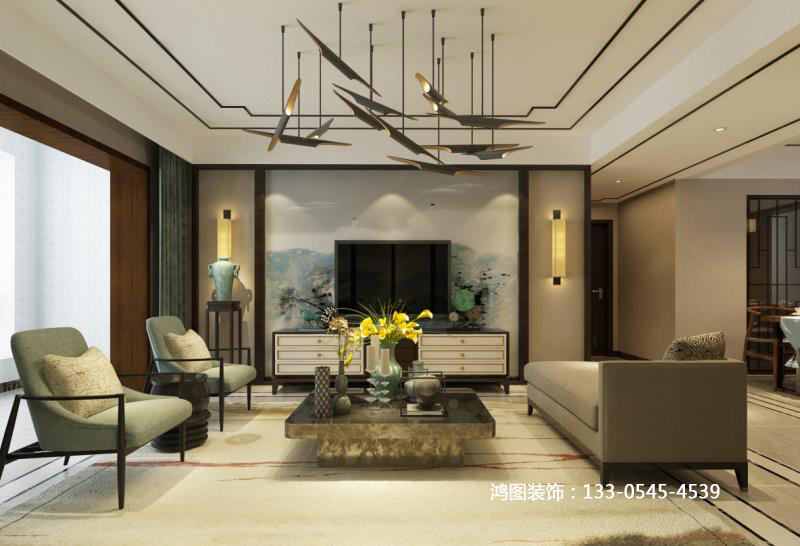 保利香榭里公馆140平米新中式风格