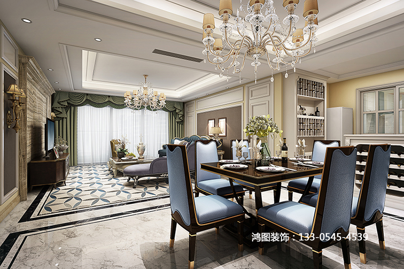 【祥隆绿城】欧式风格洋房设计方案—烟台室内装修案例