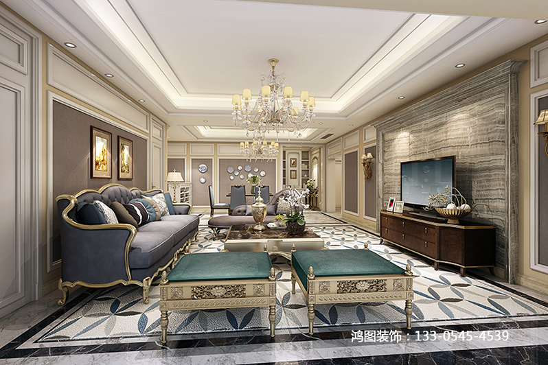 【祥隆绿城】欧式风格洋房设计方案—烟台室内装修案例