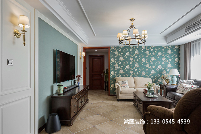 鸿图装饰 现代美式风格装修案例