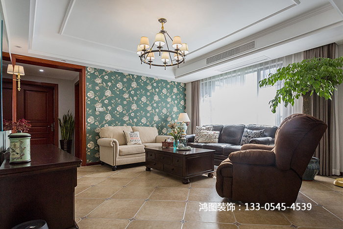 鸿图装饰 现代美式风格装修案例