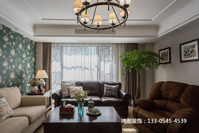 鸿图装饰 现代美式风格装修案例