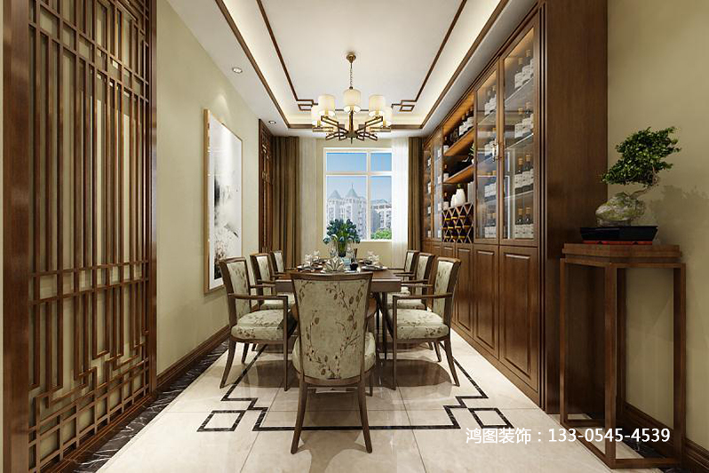 融科迩海170平米新中式风格装修效果图