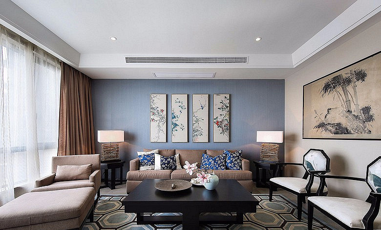 新中式风格装修案例 烟台鸿图装饰 烟台装修公司