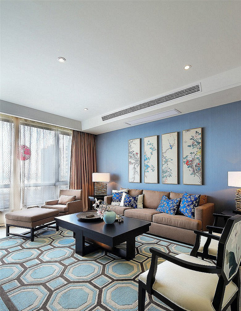 新中式风格装修案例 烟台鸿图装饰 烟台装修公司