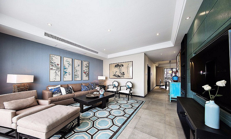 新中式风格装修案例 烟台鸿图装饰 烟台装修公司